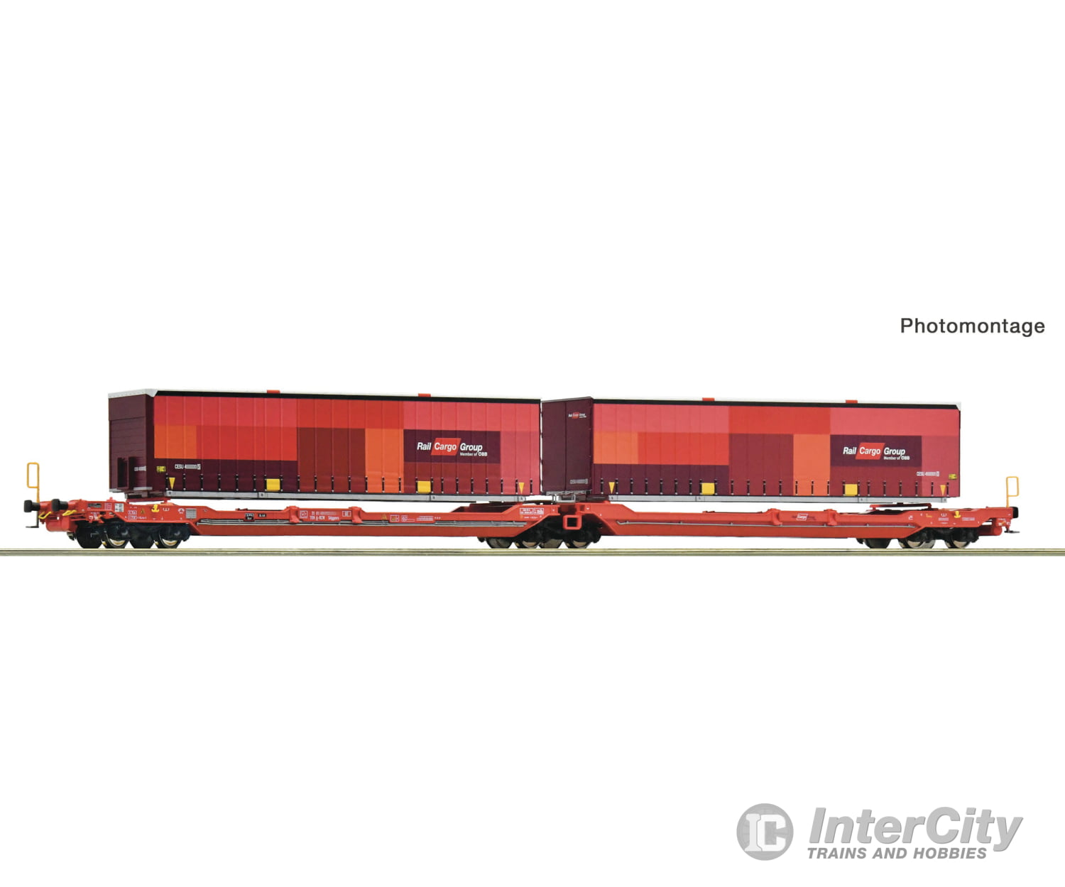 Roco 6600033 HO Articulated double-pocket wagon T3000e ÖBB/RCW European Freight Cars