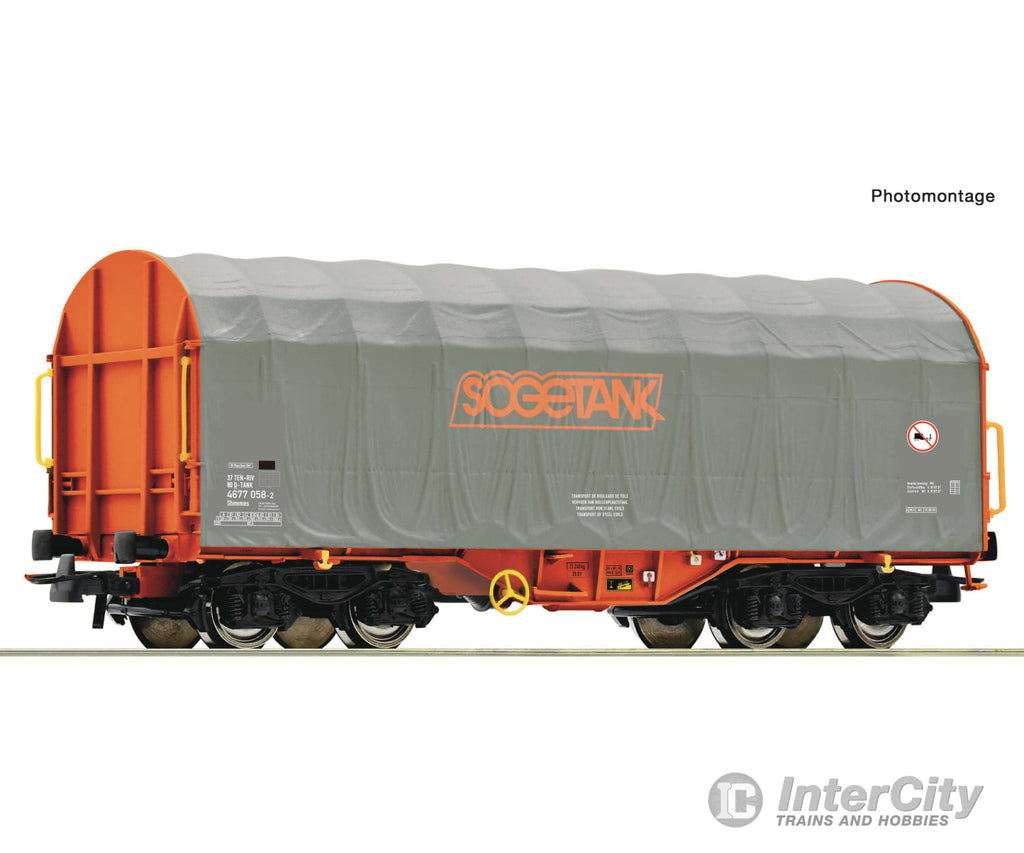 Roco 6600133 HO Slide tarpaulin wagon Sogetank European Freight Cars