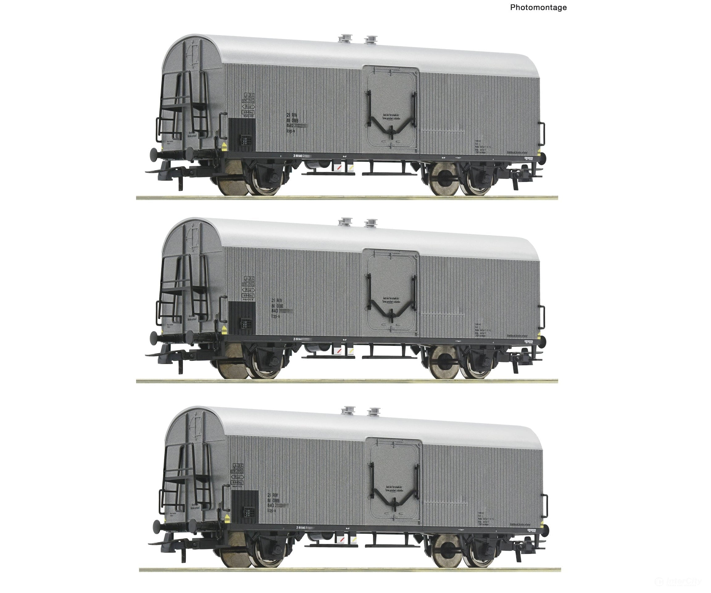 Roco 6600140 Ho 3 Piece Set: Refrigerator Wagons Öbb European Freight Cars