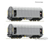 Roco 6600144 HO 2 piece set: Sliding tarpaulin wagons CD European Passenger Cars