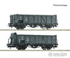 Roco 6600216 HO 2 piece set: Open goods wagons PKP European Passenger Cars