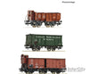 Roco 6600223 HO 3 piece set: Goods train K.Bay.Sts.B. European Freight Cars