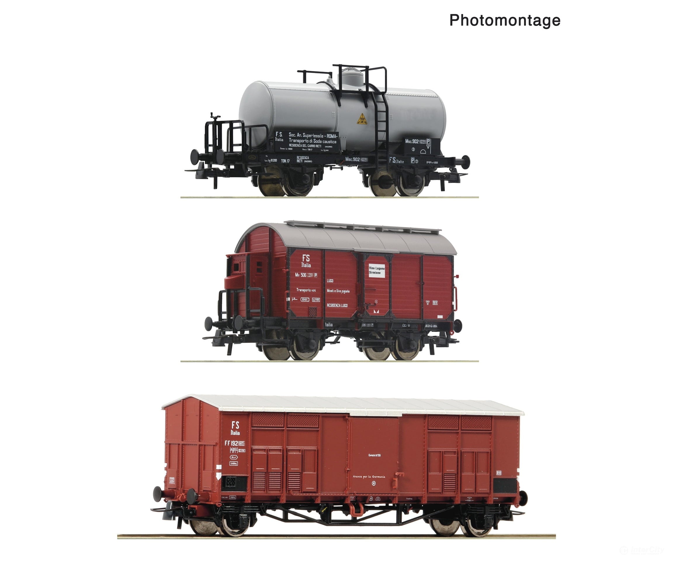 Roco 6600229 HO 3 piece set: Branch line goods train FS European Passenger Cars