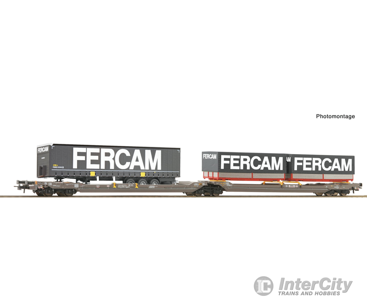 Roco 6600235 HO Articulated double-pocket wagon T3000e HUPAC European Freight Cars