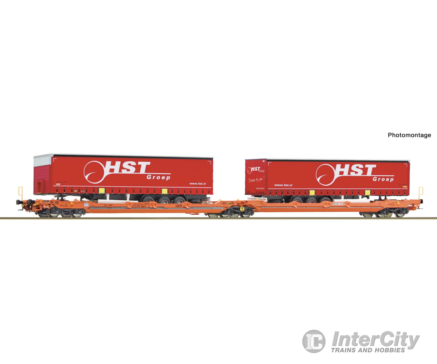 Roco 6600260 HO Articulated double-pocket wagon T3000e Wascosa European Freight Cars