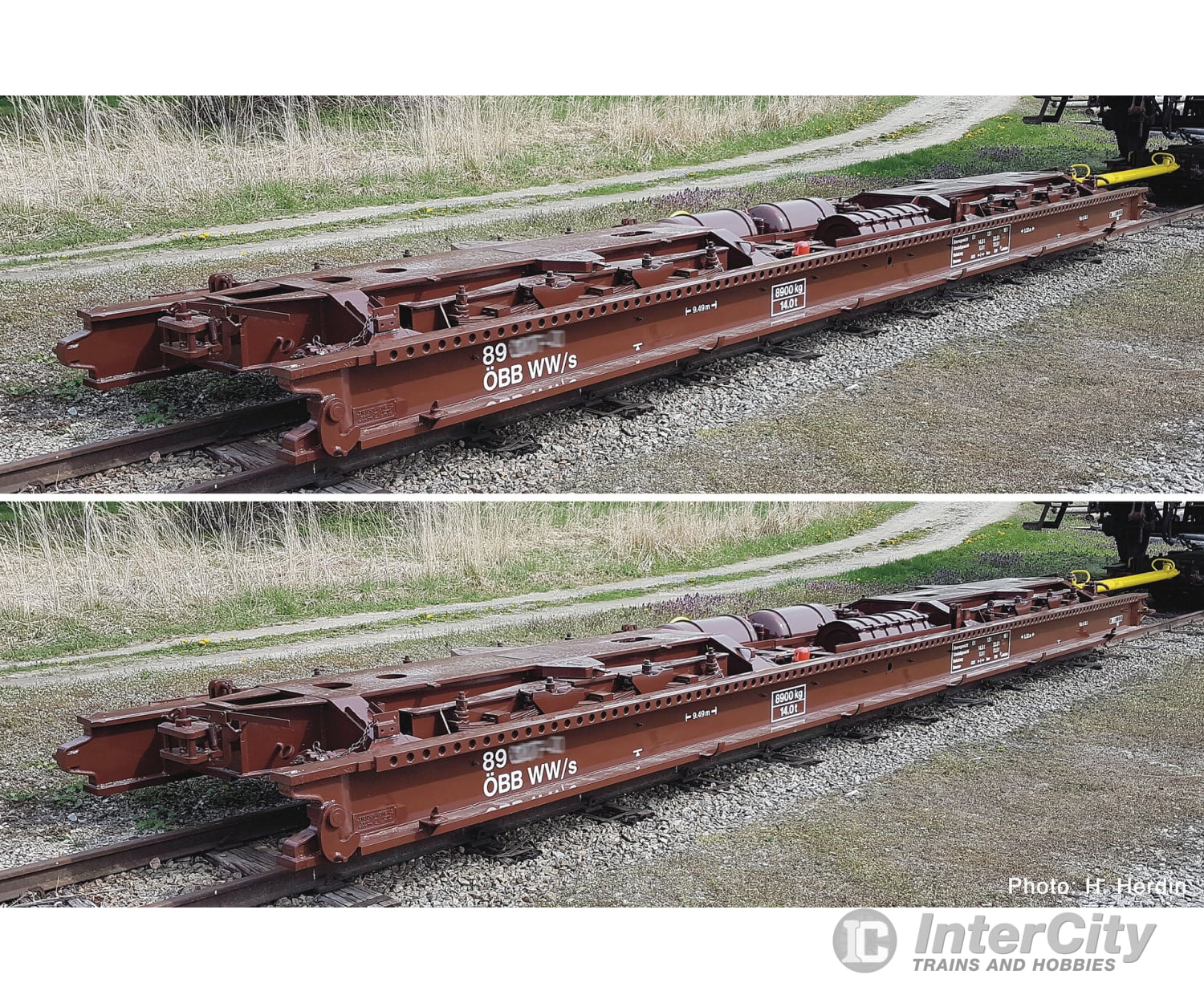 Roco 6640005 HOe 2 piece set: Roll wagons ÖBB European Freight Cars