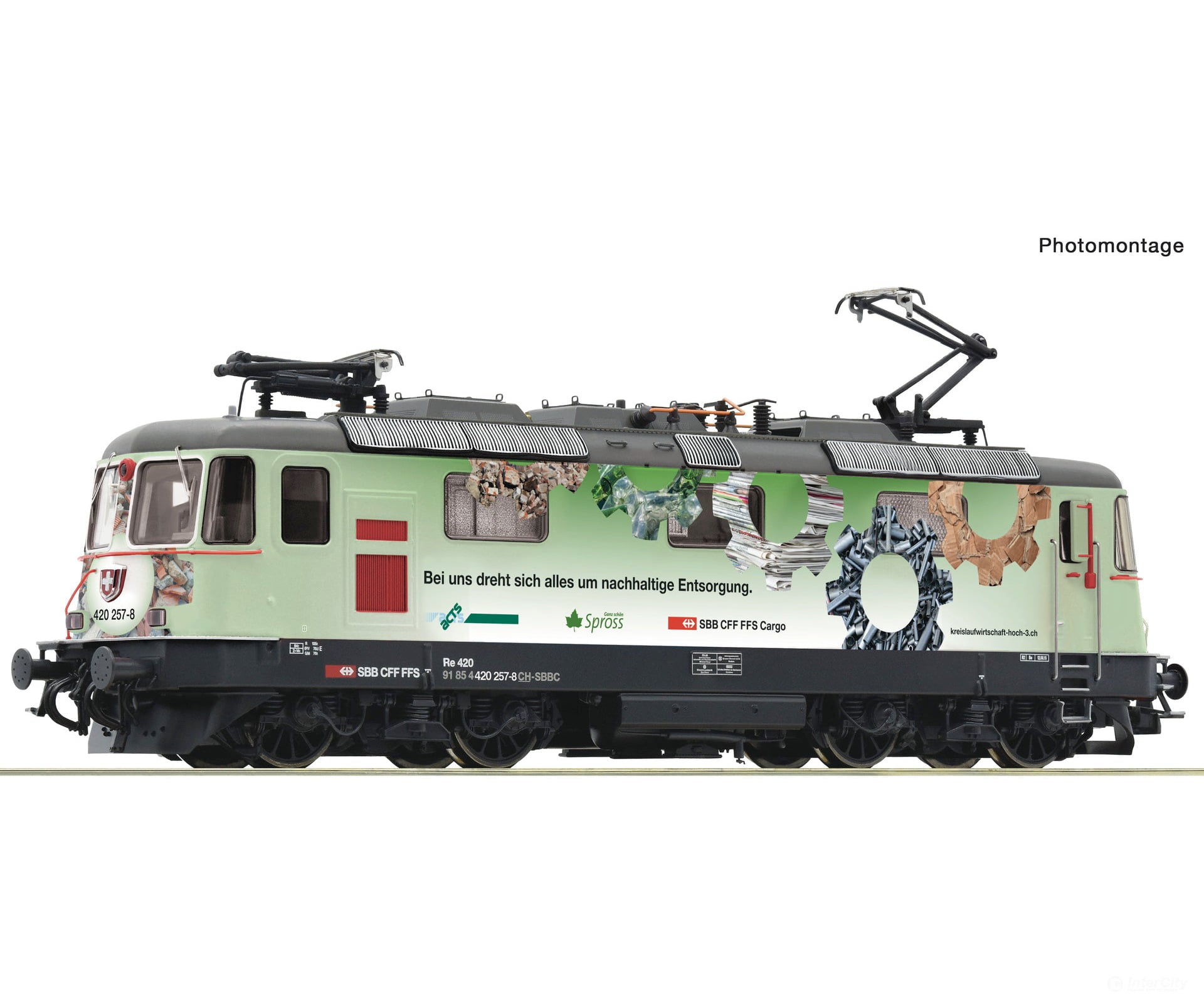 Roco 71416 Ho Electric Locomotive Re 420 257-8 Sbb Cargo Dc Analog European Locomotives