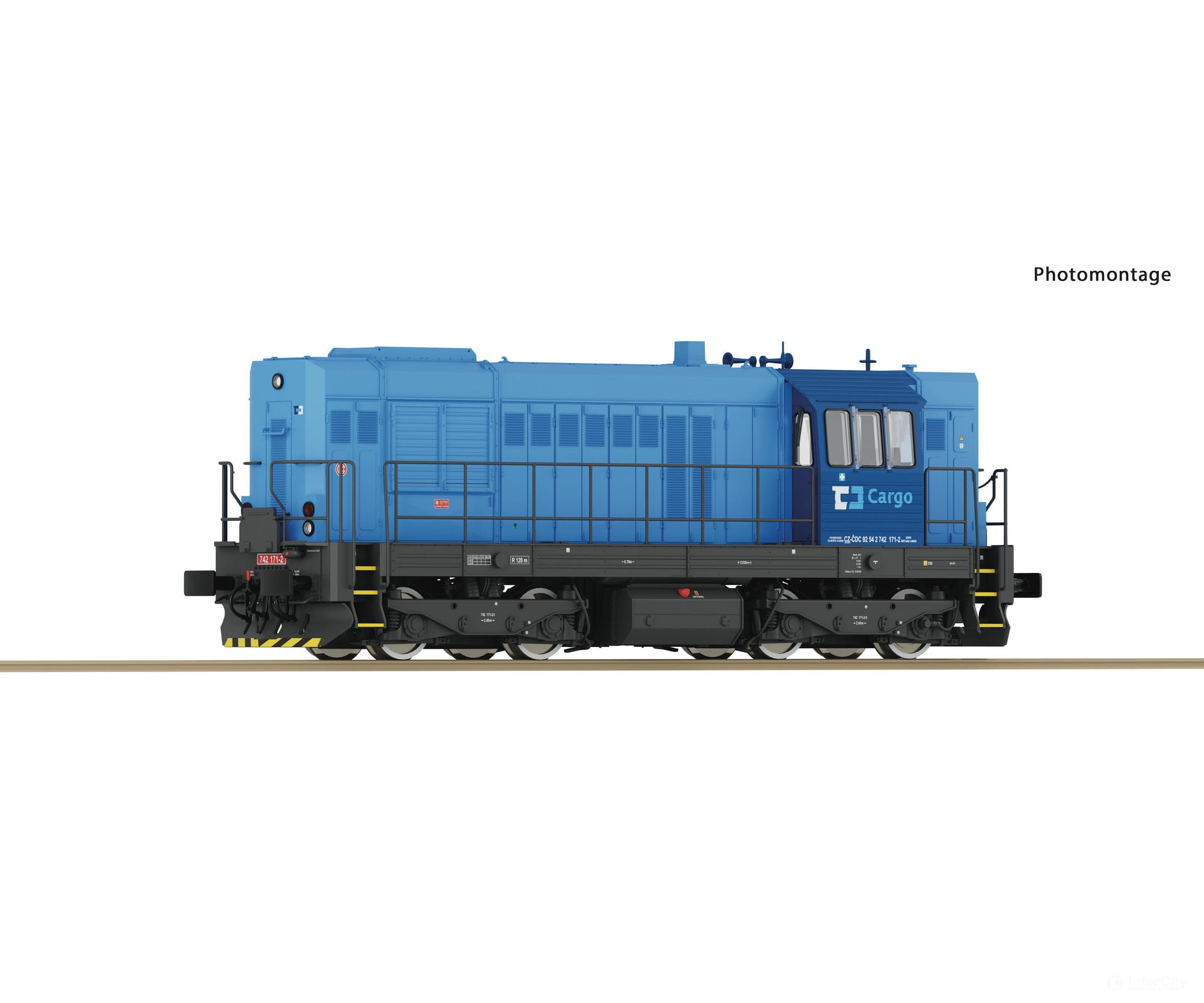 Roco 7300004 Ho Diesel Locomotive 742 171-2 Cd Cargo Era 6 (Dc) European Locomotives