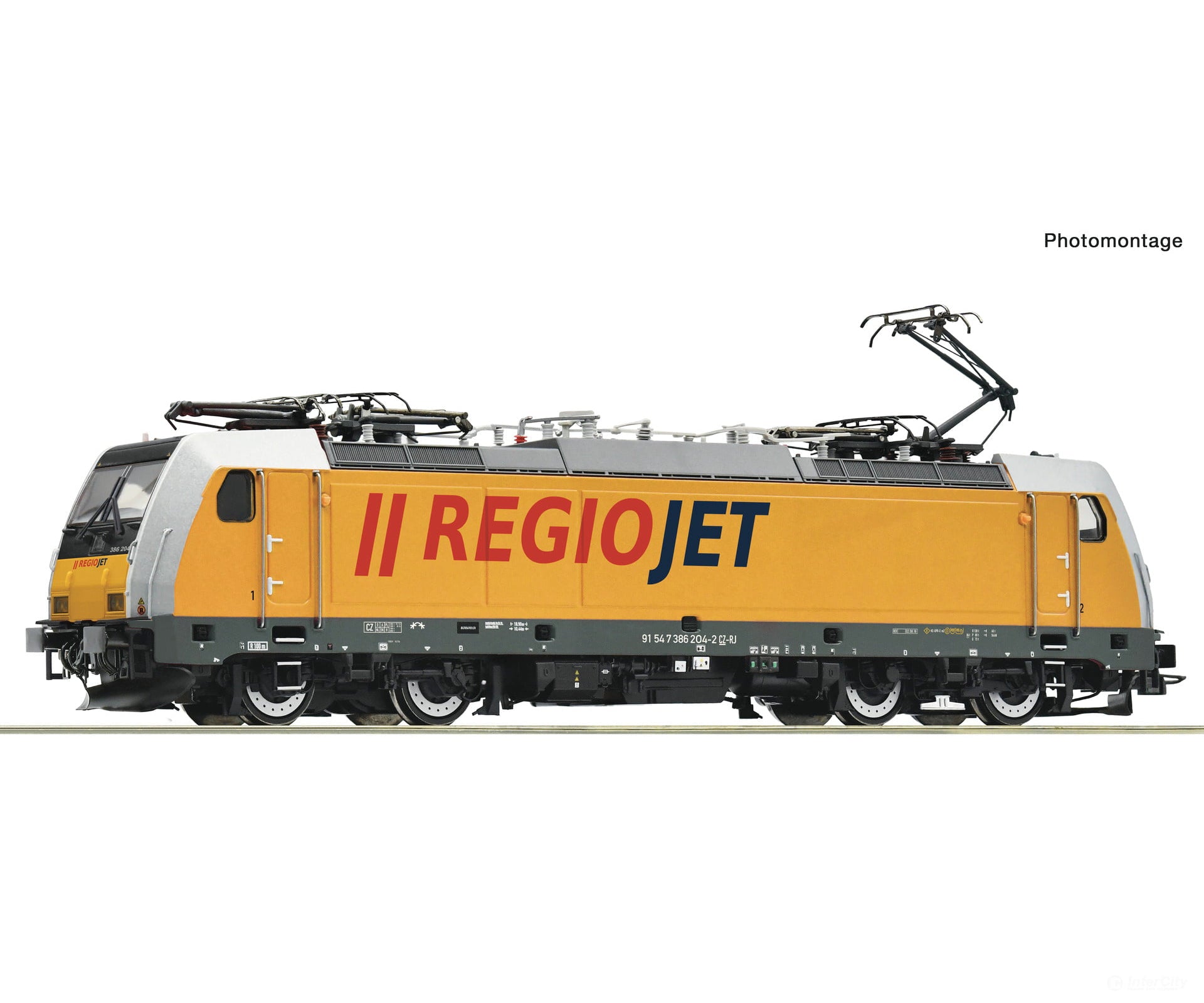 Roco 7520102 Ho Electric Locomotive 386 204-2 Regiojet Ac Digital Sound European Locomotives