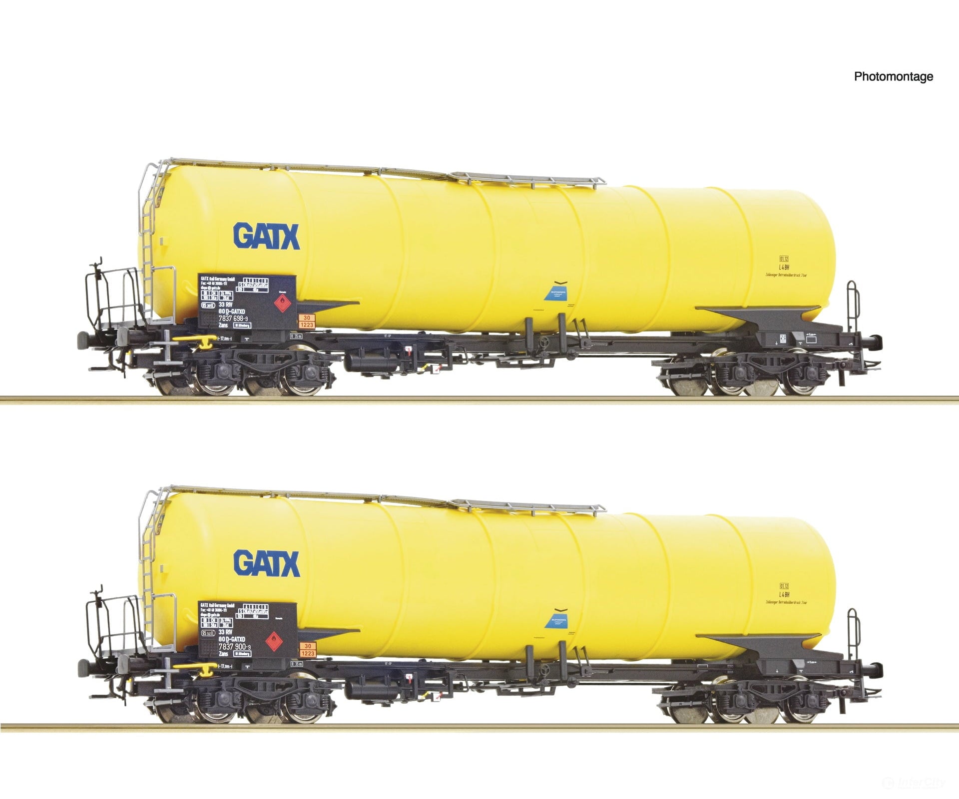 Roco 76025 Ho 2-Piece Set: Tank Wagon Gatx Era 6 European Freight Cars