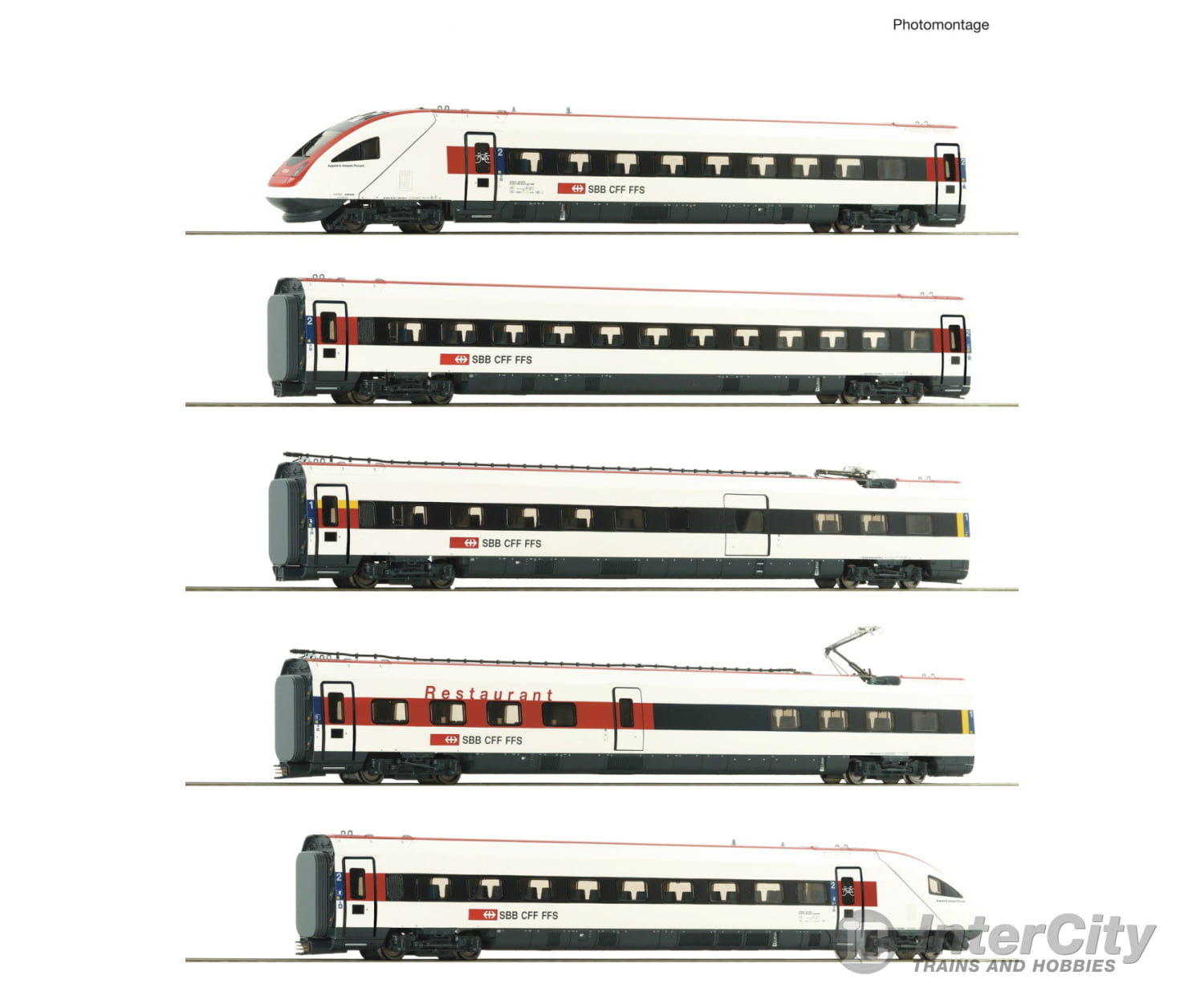 Roco 7700036 HO 5-piece set: Electric multiple unit ICN RABDe 500 039-8 SBB European Locomotives