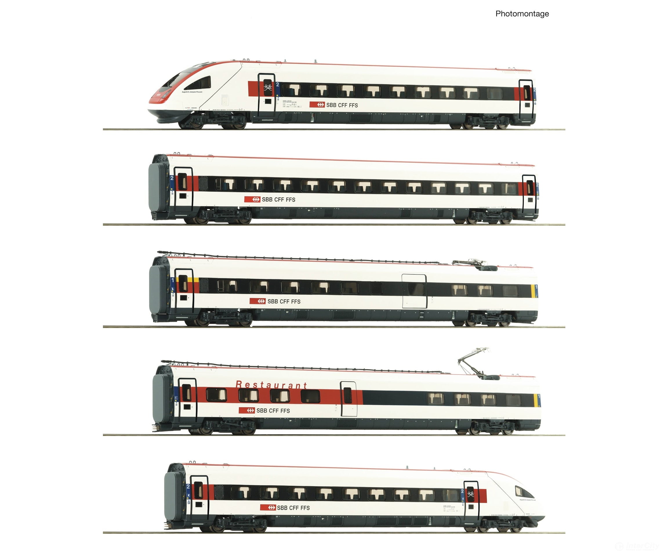 Roco 7700036 HO 5-piece set: Electric multiple unit ICN RABDe 500 039-8 SBB European Locomotives