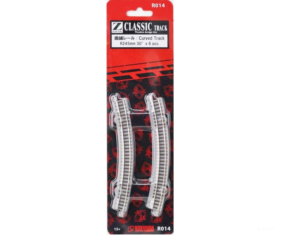 Rokuhan Z R014 Curved track R245 30 degree Track & Turnouts