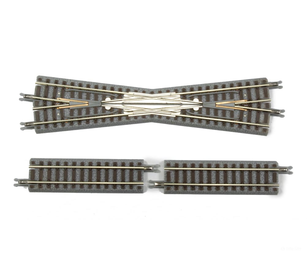 Rokuhan Z R020 13 Degree crossing track with 2x 53.6mm straight tracks Track & Turnouts