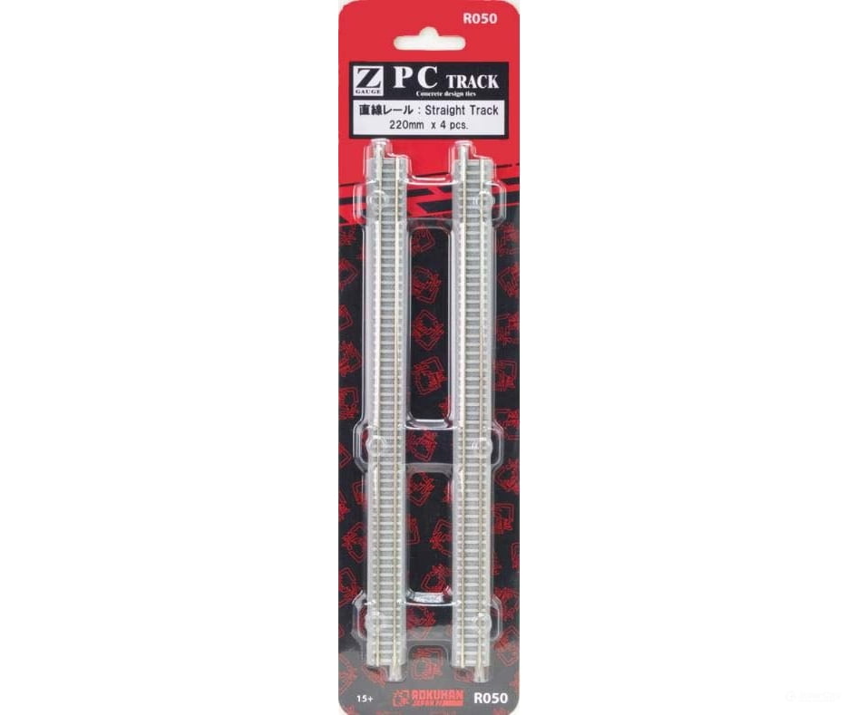 Rokuhan Z R050 220mm - straight track with concrete ties Track & Turnouts