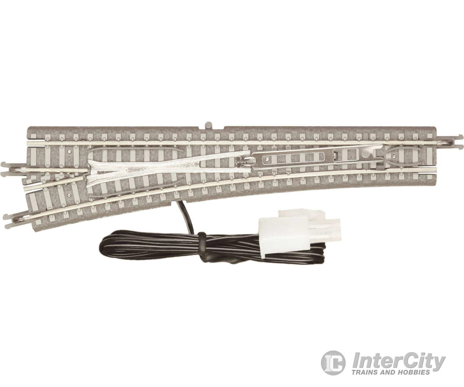 Rokuhan Z R055 Turnout 110mm left with 110mm cut straight track - concrete ties Track & Turnouts