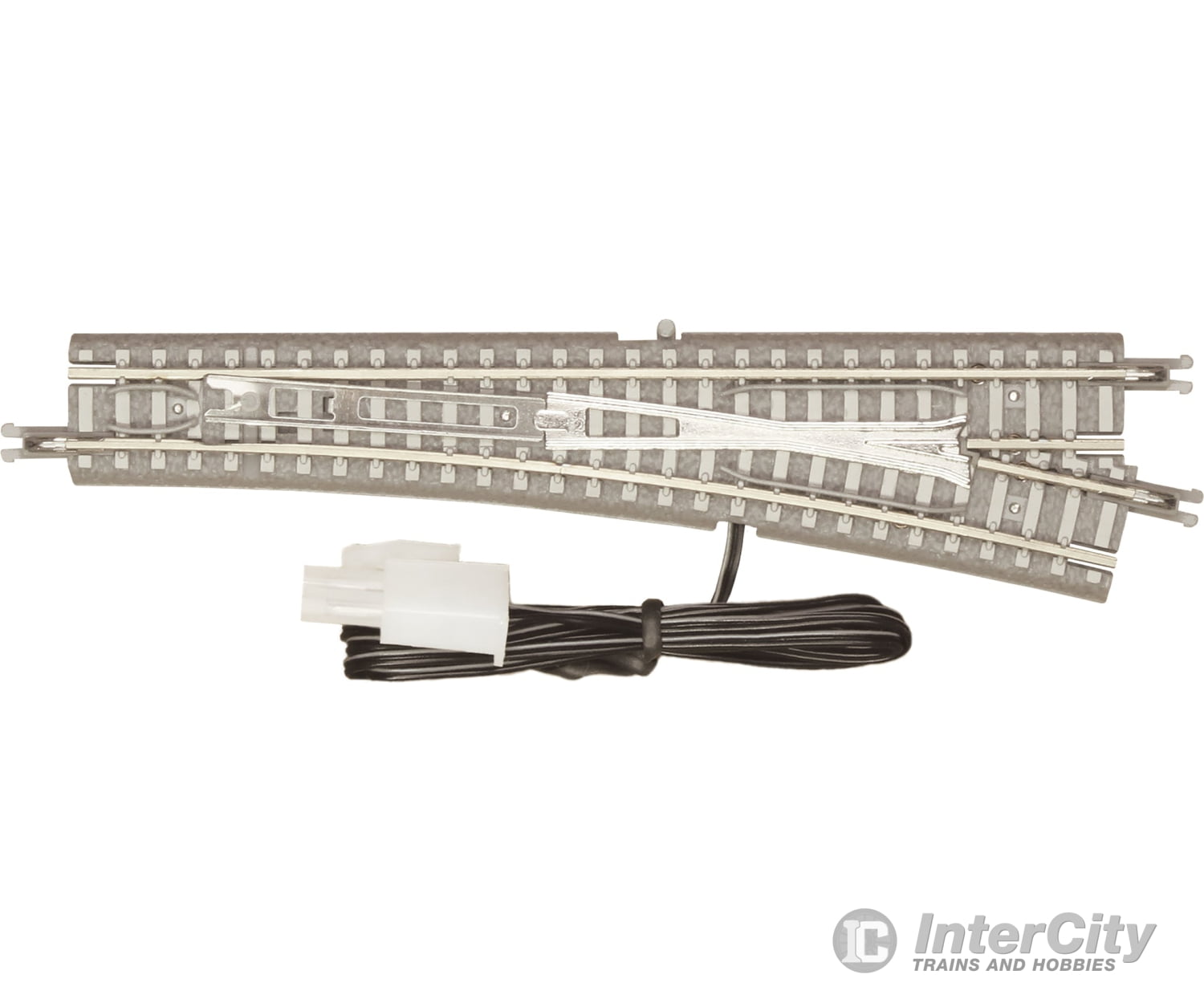 Rokuhan Z R056 Turnout 110mm right with 110mm cut straight track - concrete ties Track & Turnouts