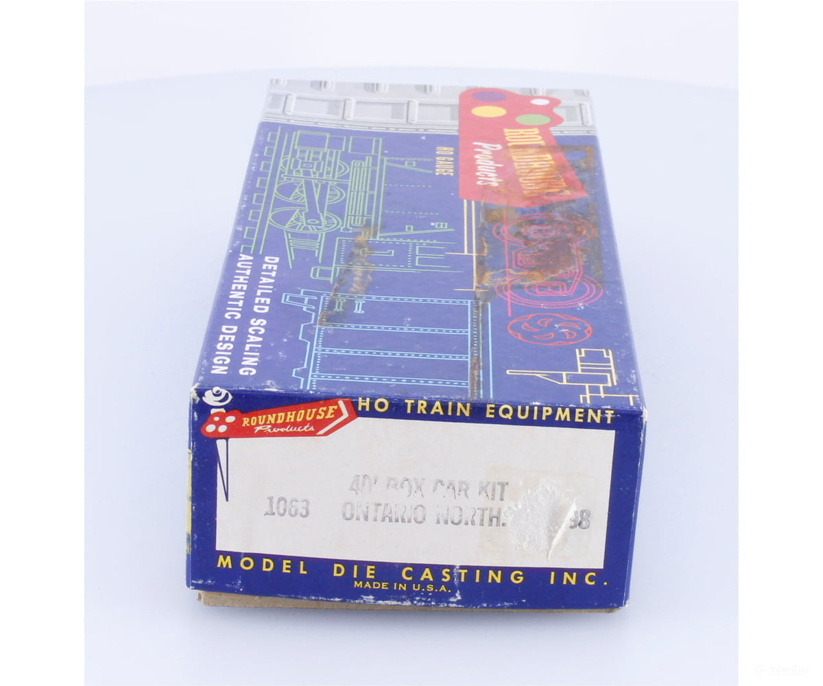 Roundhouse 1063 HO 40’ Standard Box Car Kit Ontario Northland (ONT) 90710 - Freight Cars