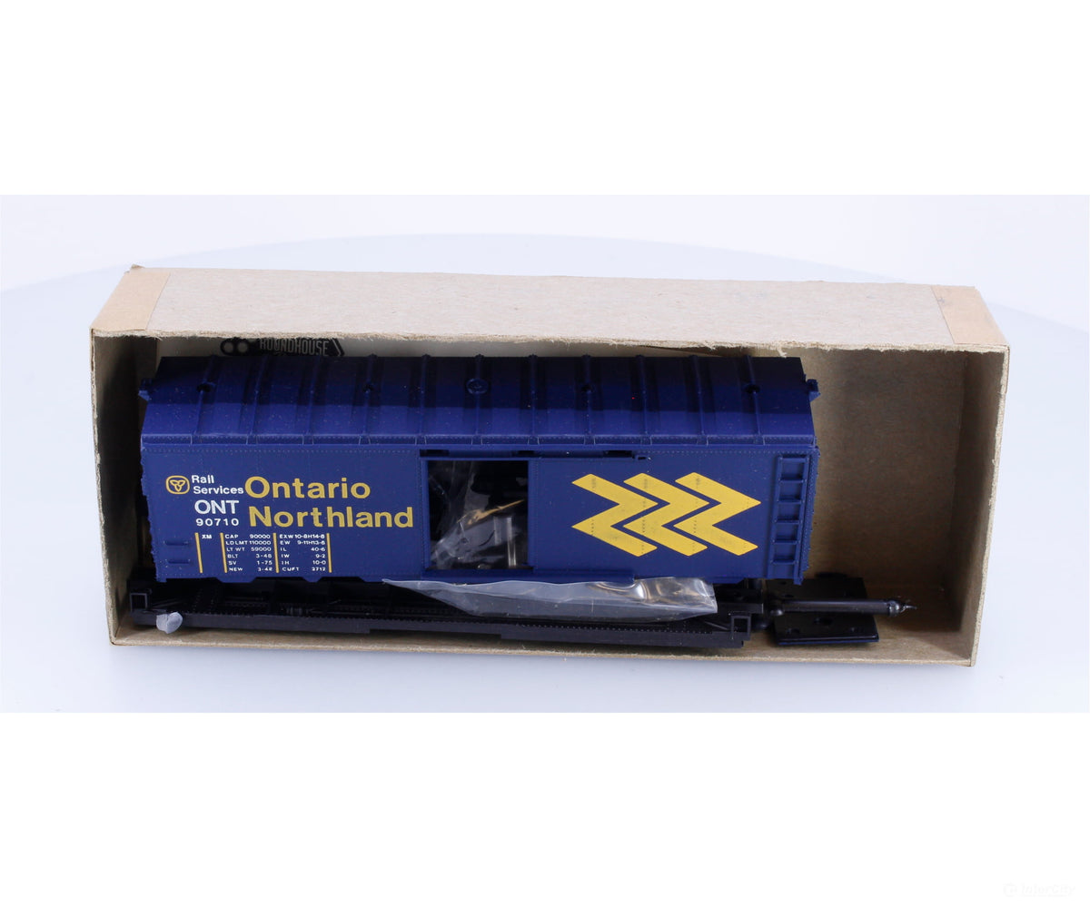 Roundhouse 1063 HO 40’ Standard Box Car Kit Ontario Northland (ONT) 90710 - Freight Cars