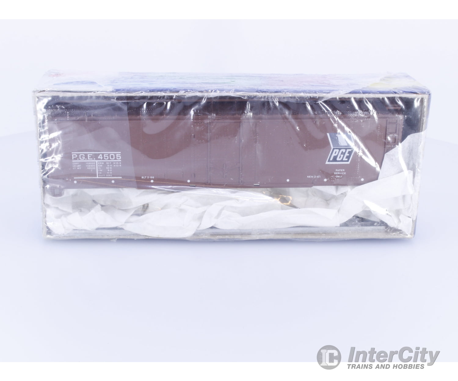 Roundhouse 1266 HO 50’ Plug Door Boxcar Kit #2 Pacific Great Eastern (PGE) 4505 Freight Cars