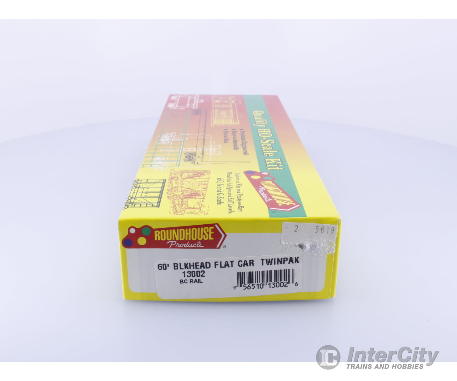 Roundhouse 13002 HO 60’ Bulkhead Flat Car Twin Pack BC Rail (BCOL) 17172/74 Freight Cars