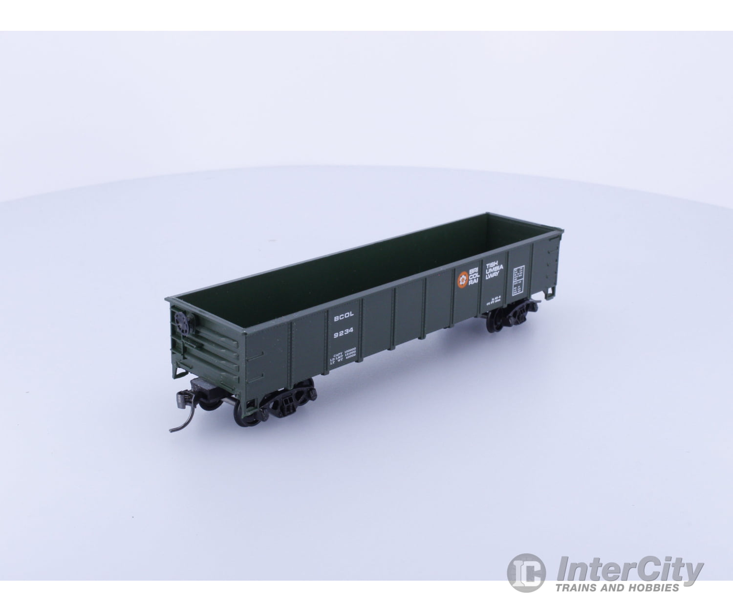 Roundhouse 1356 HO 40’ Gondola BC Rail (BCOL) 9234 Freight Cars