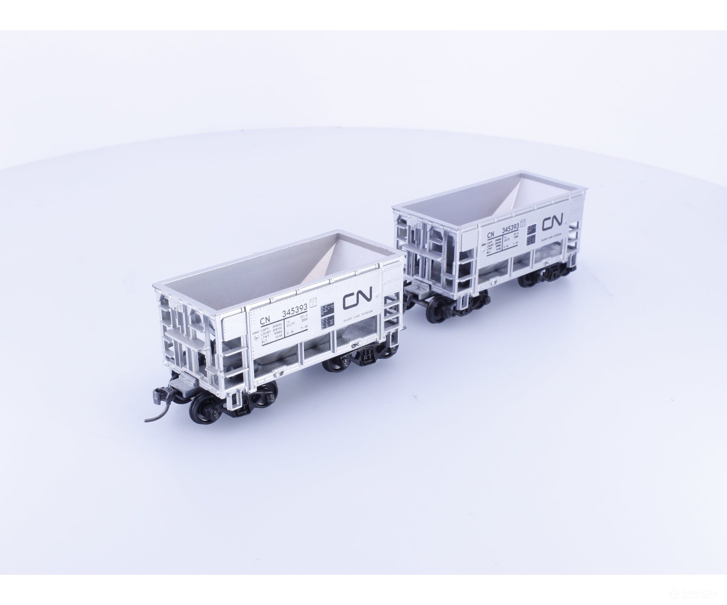 Roundhouse 1407 HO 2x 26’ Ore Cars #2 Canadian National (CN) 345393 - Freight Cars