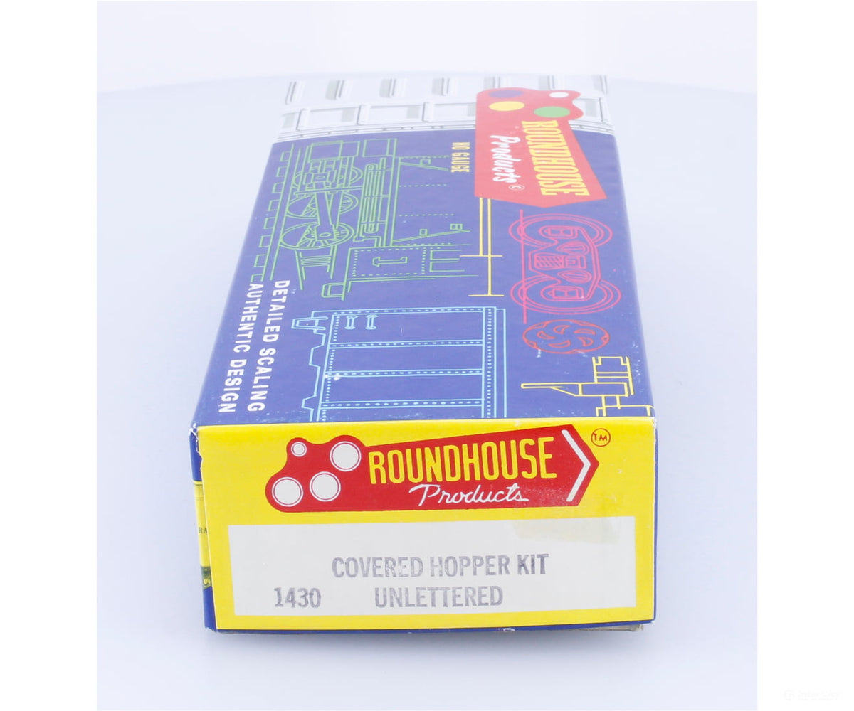 Roundhouse 1430 HO 2 Bay Covered Hopper Kit Undecorated - Freight Cars