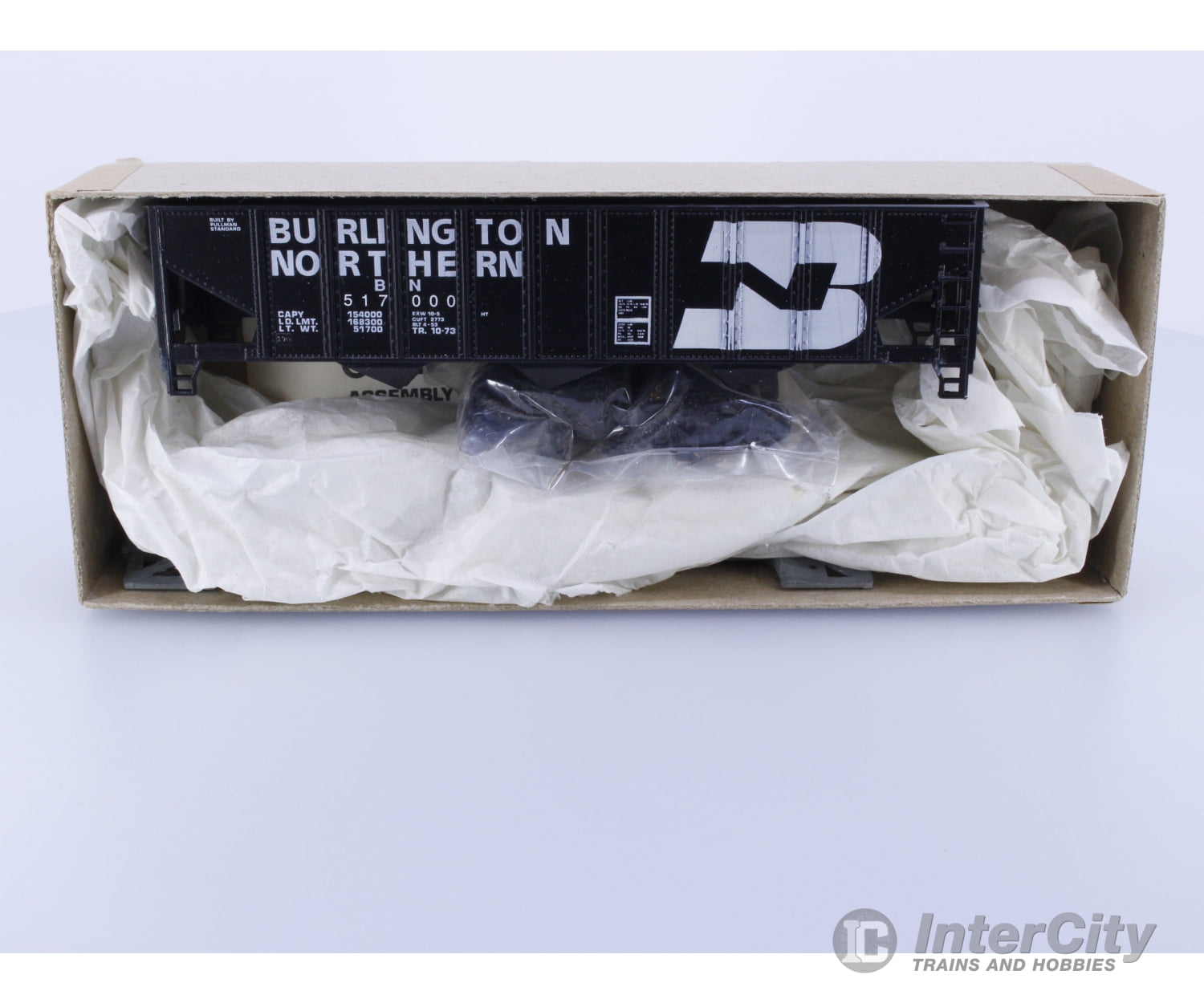 Roundhouse 1498 HO 3-Bay Rib Side Hopper Burlington Northern (BN) 517000 Freight Cars