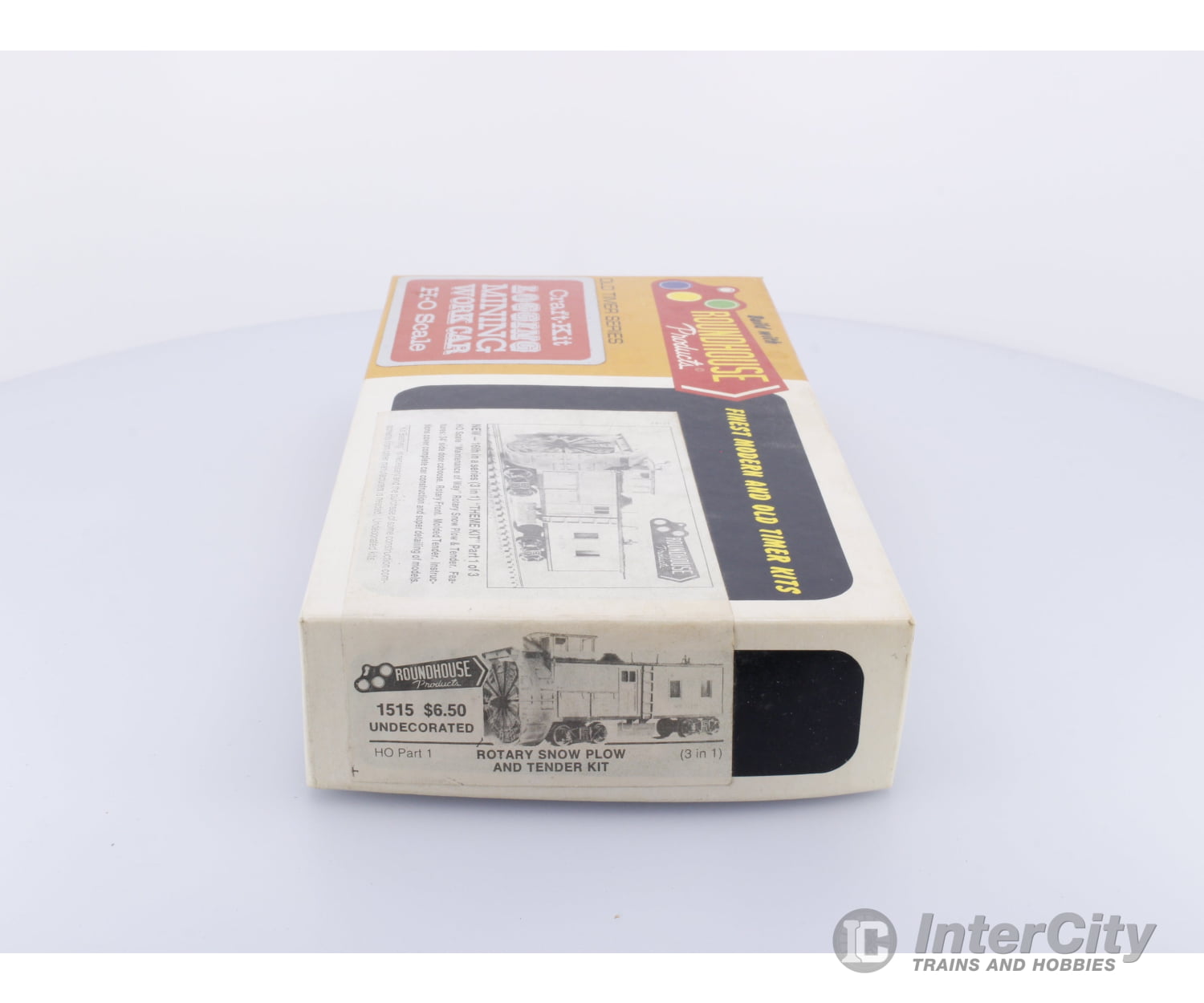 Roundhouse 1515 HO Rotary Snow Plow And Tender Kit Undecorated Freight Cars