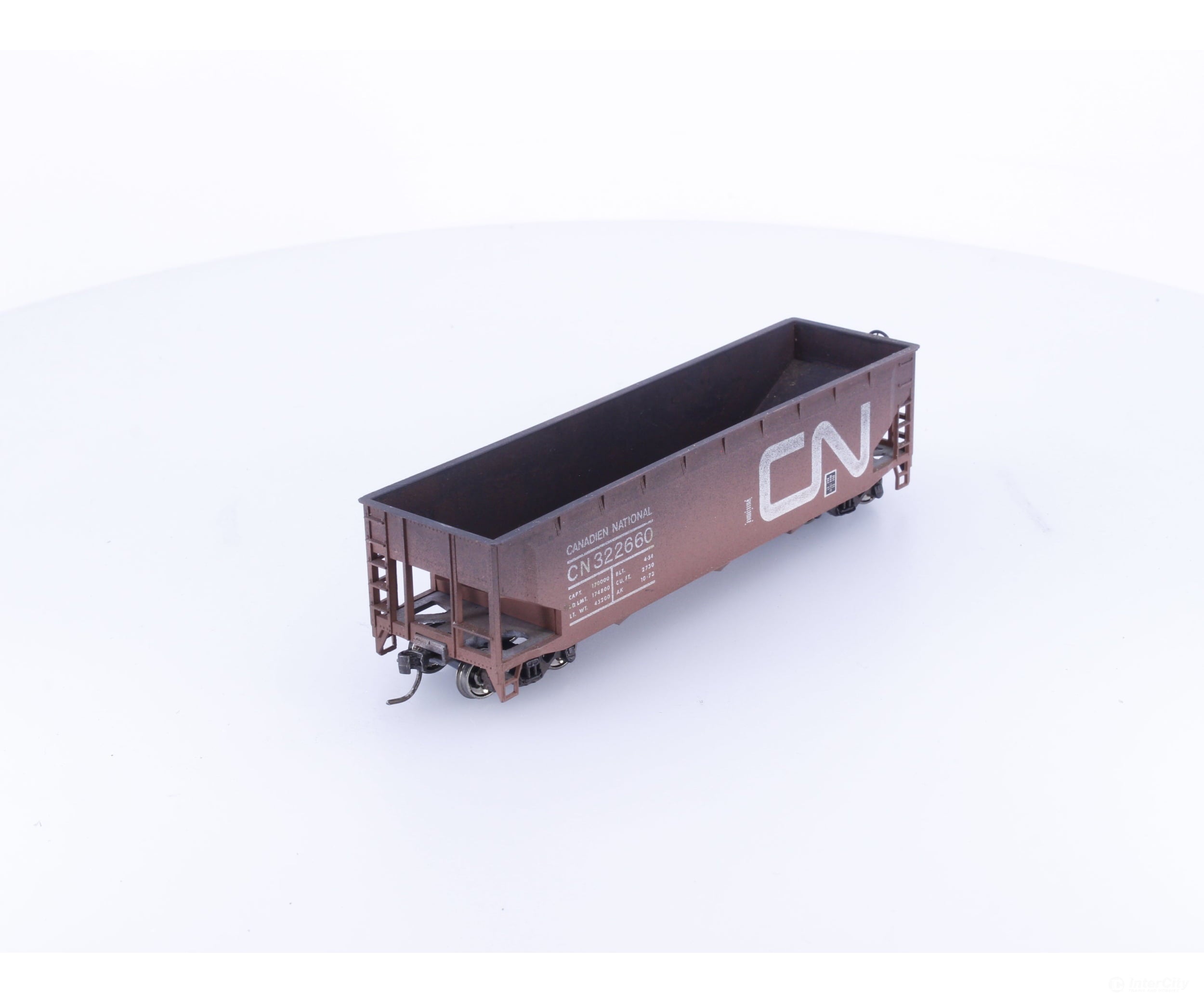 Roundhouse 1665 HO 40’ 3 Bay Gondola Weathered Canadian National (CN) 322660 - Freight Cars