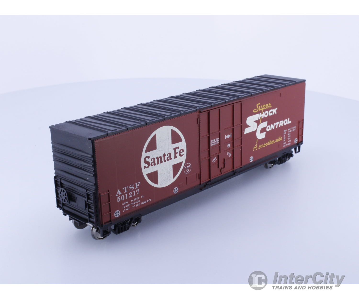 Roundhouse 1765 HO 50’ Single Door High Cube Atchison Topeka and Santa Fe (ATSF) 501217 Freight Cars