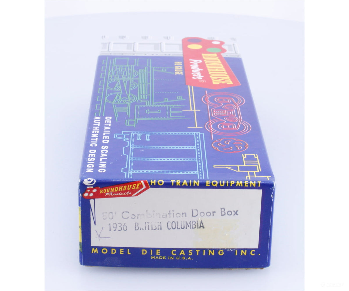 Roundhouse 1936 HO 50’ Combo Door Box Car Kit #2 British Columbia Railway (BCOL) 5437 - Freight Cars