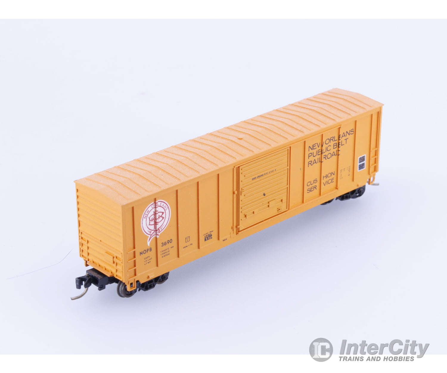 Roundhouse 3690 N 50’ Single Door Boxcar New Orleans Public Belt Railroad (NOPB) 3690 Freight Cars