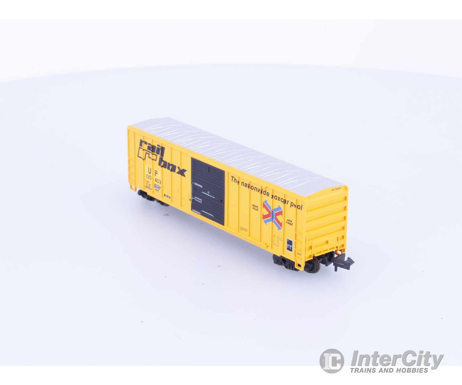 Roundhouse 82501 N 50’ FMC Boxcar UP Re-Stencil Railbox (RBOX) 130403 Freight Cars