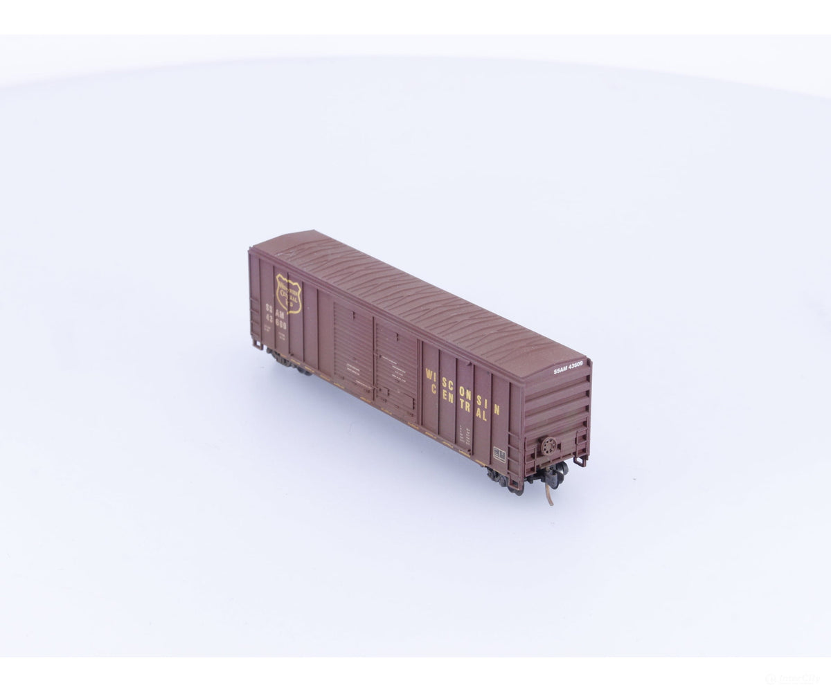Roundhouse 82801 N 50’ FMC Double Door Box Car Wisconsin Central (WC) 43609 - Freight Cars