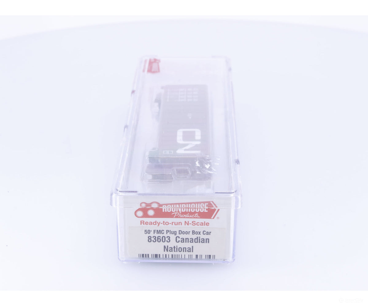 Roundhouse 83603 N 50’ FMC Plug Door Boxcar #1 Canadian National (CN) 405020 - Freight Cars