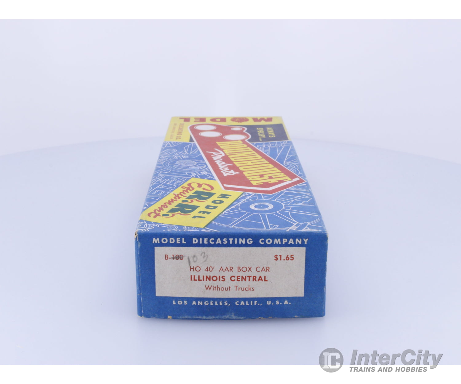Roundhouse B-103 HO 40’ AAR Boxcar All Diecast Illinois Central (IC) Freight Cars