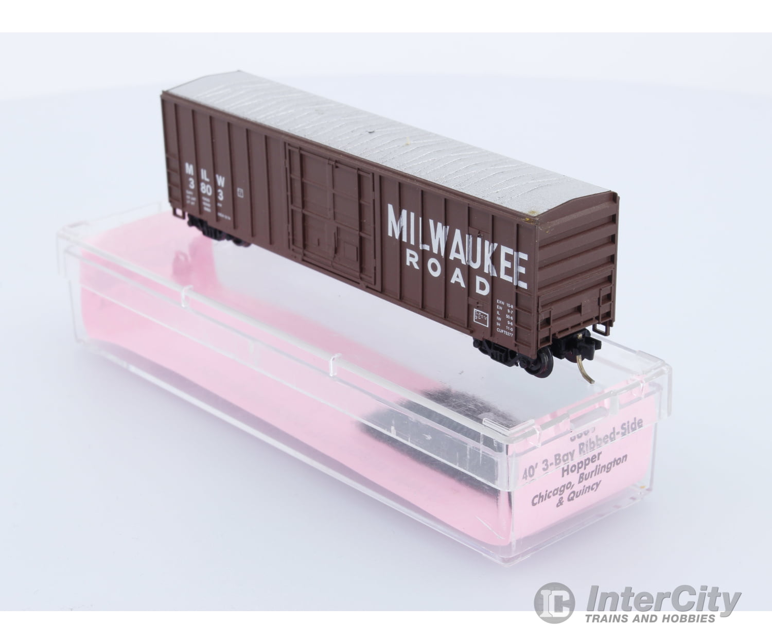 Roundhouse N 8609 40° 3 - Bay Ribbed - Side Hopper Chicago Burlingion & Quincy Freight Cars