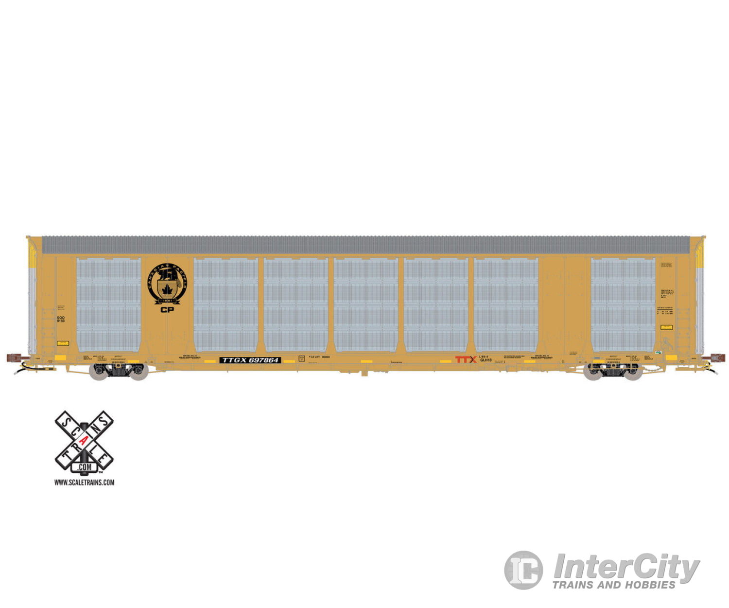 Scale Trains Sxt32752 Gunderson Multi-Max Autorack Canadian Pacific/Beaver Logo/Ttgx Rd# Ttgx 697873