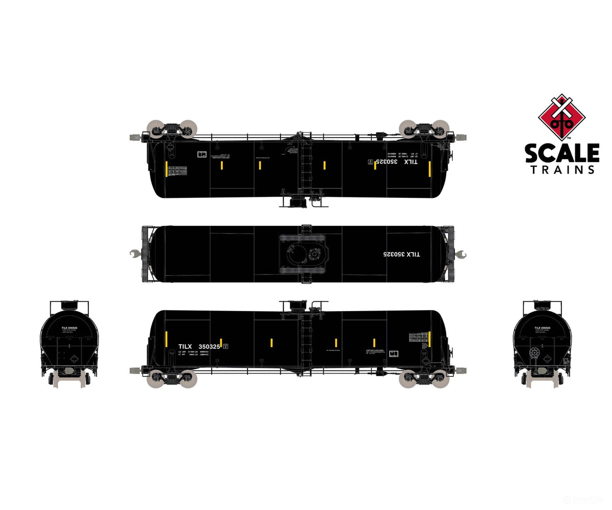 ScaleTrains SXT11488 Operator HO Scale Trinity 31K Tank Car with Head Shields Trinity Leasing/TILX 350467 - Freight Cars