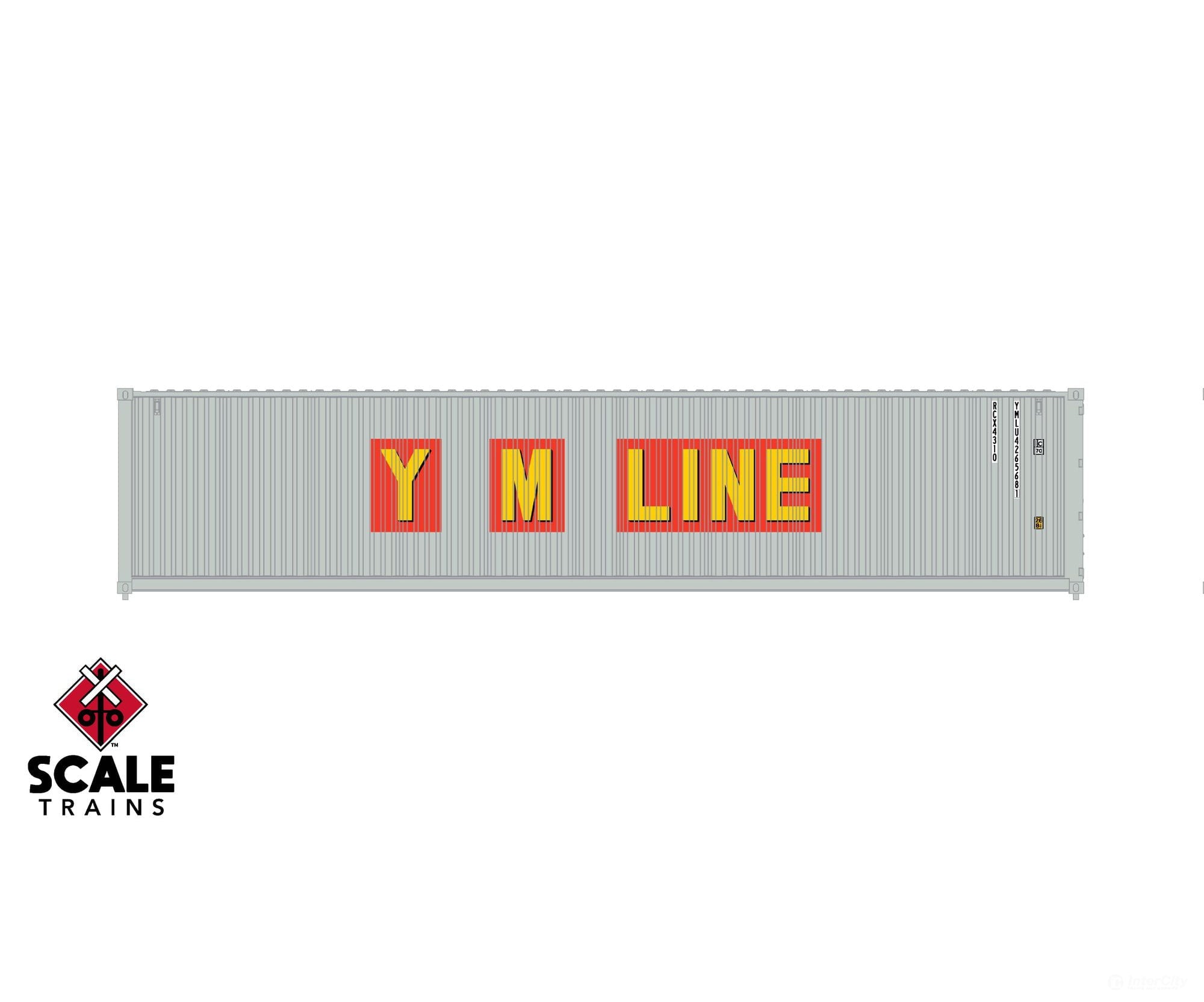 ScaleTrains SXT11857 Operator HO Scale 40’ Modern Angled Container Yang Ming/Original Logo 4336553 (Single) Freight