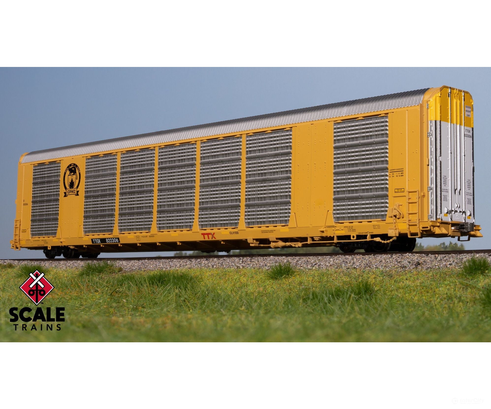 ScaleTrains SXT12023 Operator HO Scale Gunderson Multi-Max Autorack CPKC/Beaver/TTGX 822407 - Freight Cars