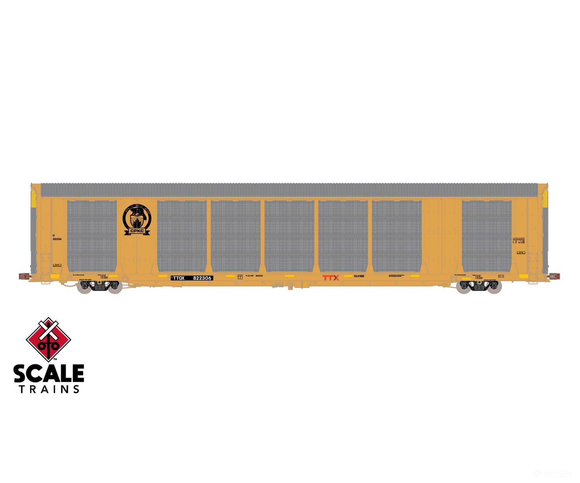 ScaleTrains SXT12024 Operator HO Scale Gunderson Multi-Max Autorack CPKC/Beaver/TTGX 822500 - Freight Cars