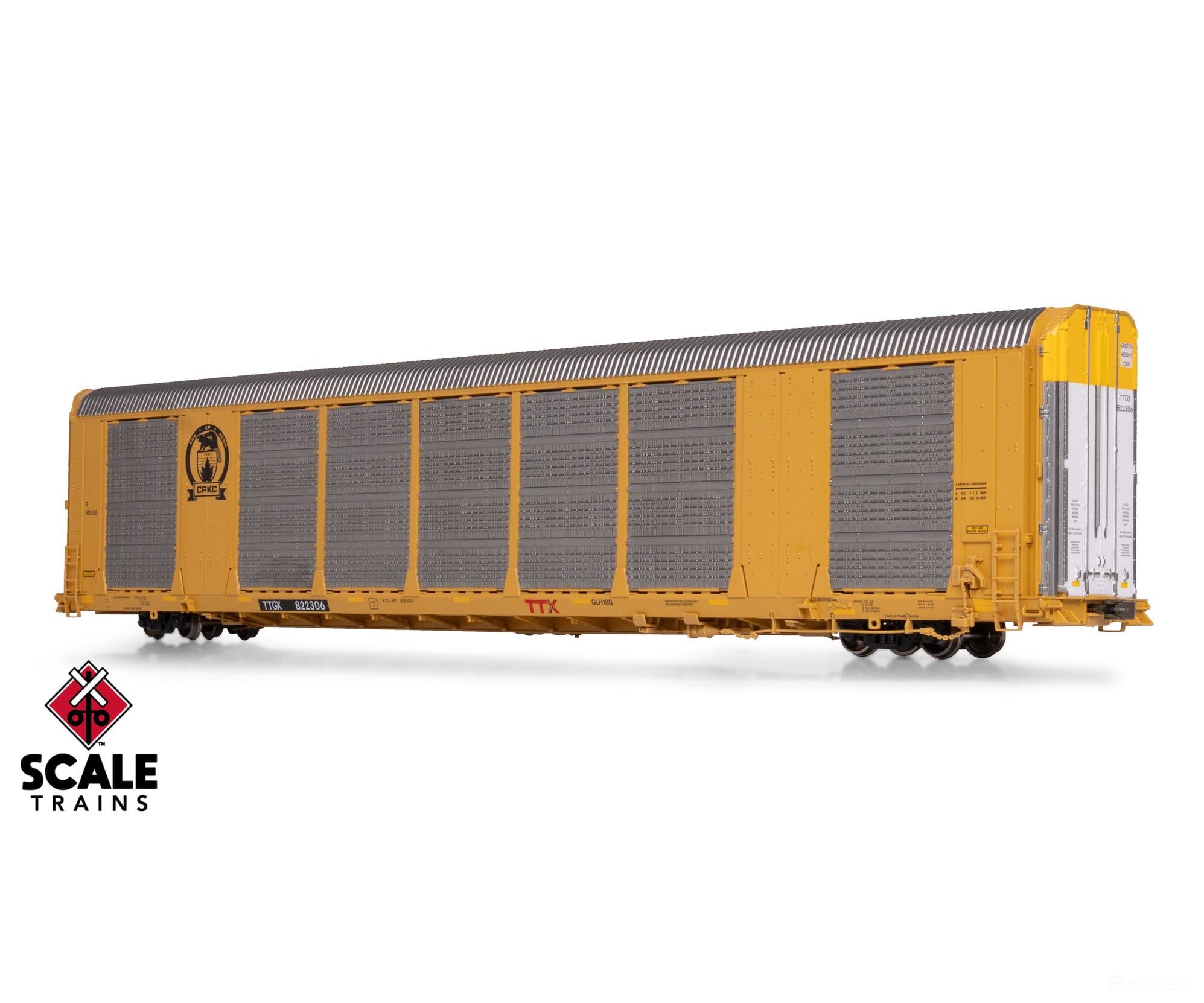ScaleTrains SXT12026 Operator HO Scale Gunderson Multi-Max Autorack CPKC/Beaver/TTGX 822624 - Freight Cars