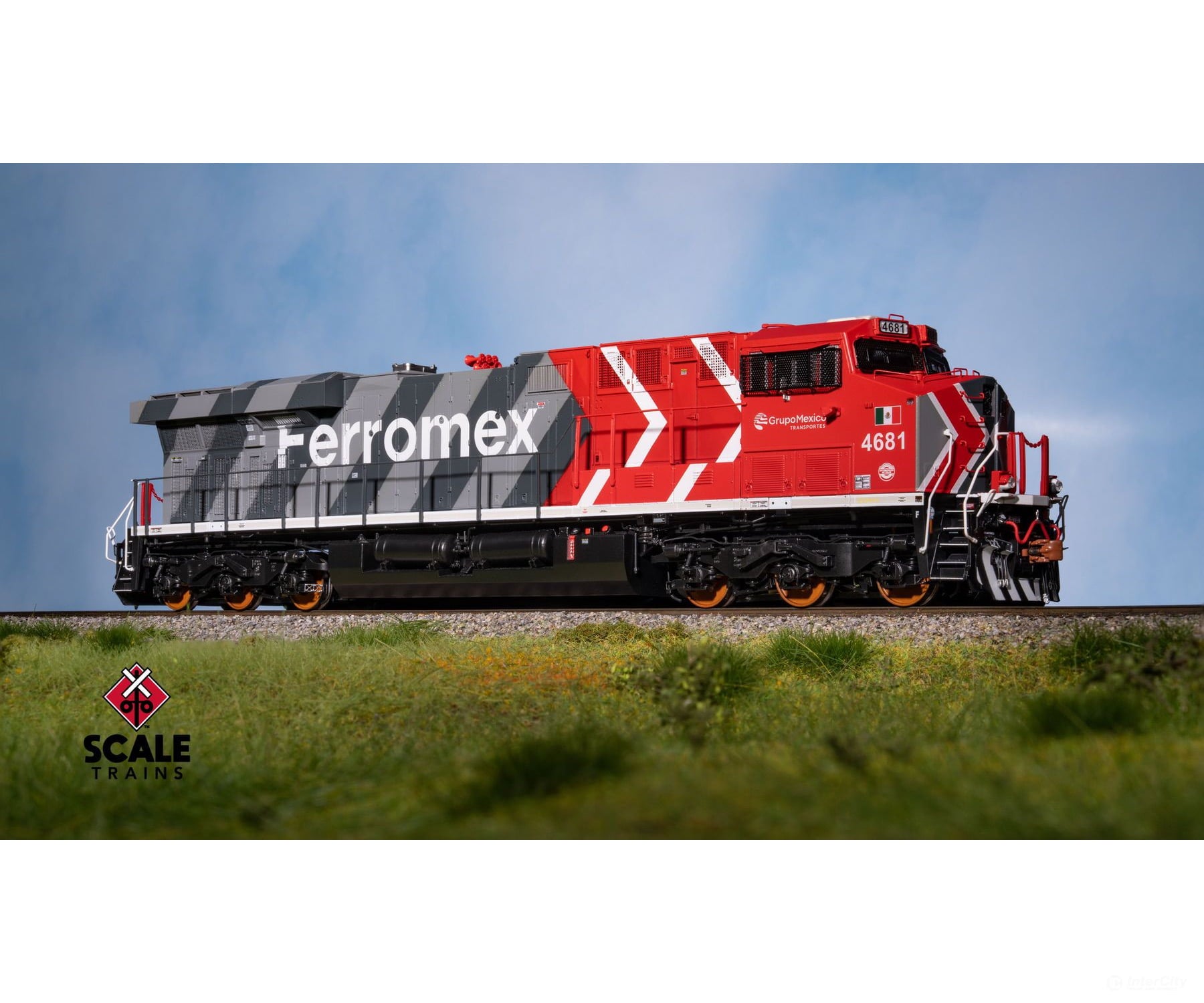 ScaleTrains SXT33590 Rivet Counter HO Scale GE ES44AC Ferromex/Zebra 4682 DCC & Sound Equipped Locomotives