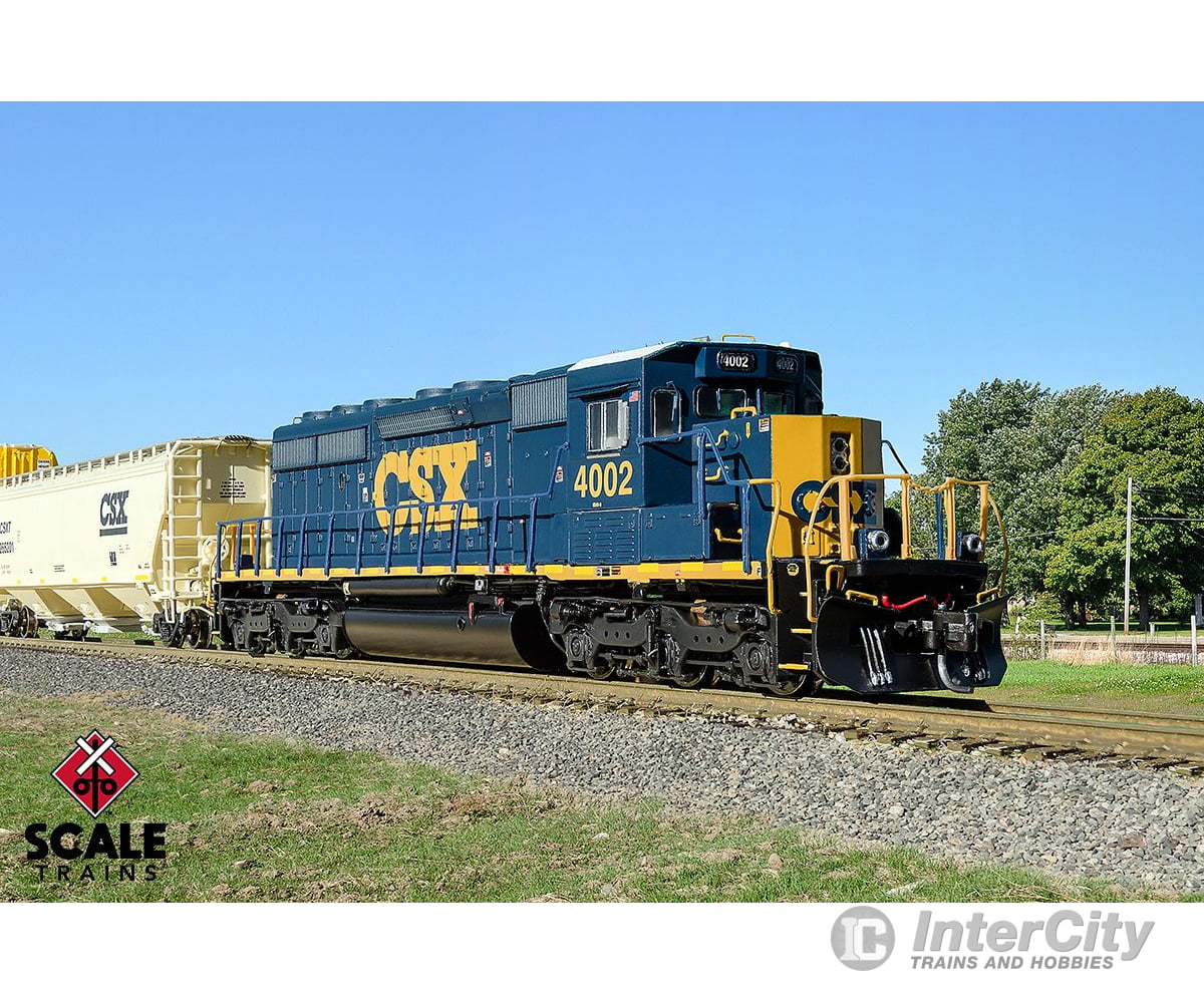 Scaletrains Sxt38619 Rivet Counter N Scale Emd Sd40-3 Csx Yn3 Scheme #4002 Dcc/Sound Locomotives