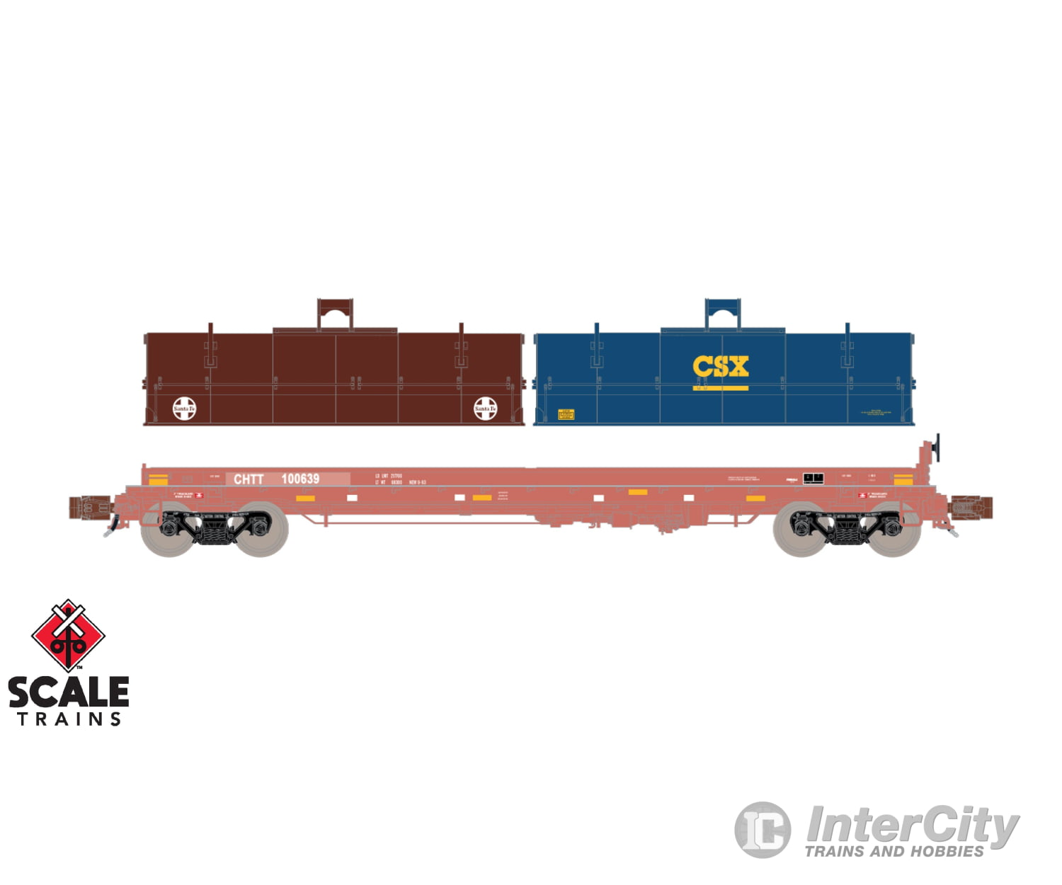 ScaleTrains SXT39494 Rivet Counter N Scale Thrall 48’ 2-Hood Coil Steel Car CHTT/Distressed/ATSF and CSX Hoods 100639