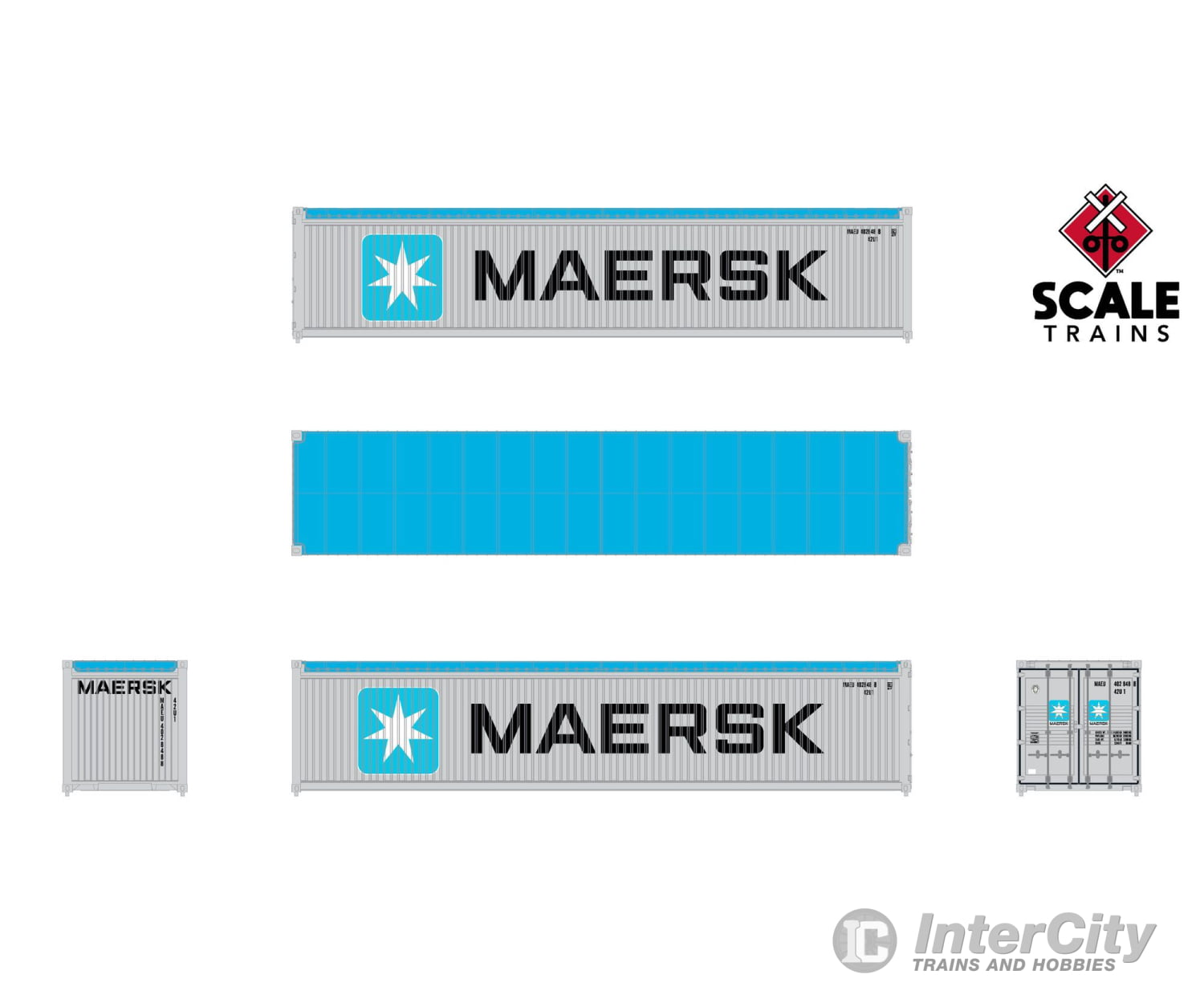 ScaleTrains SXT40079 Rivet Counter HypoTypical HO Scale Pullman-Standard Trinity Backpacker Well Car Set with