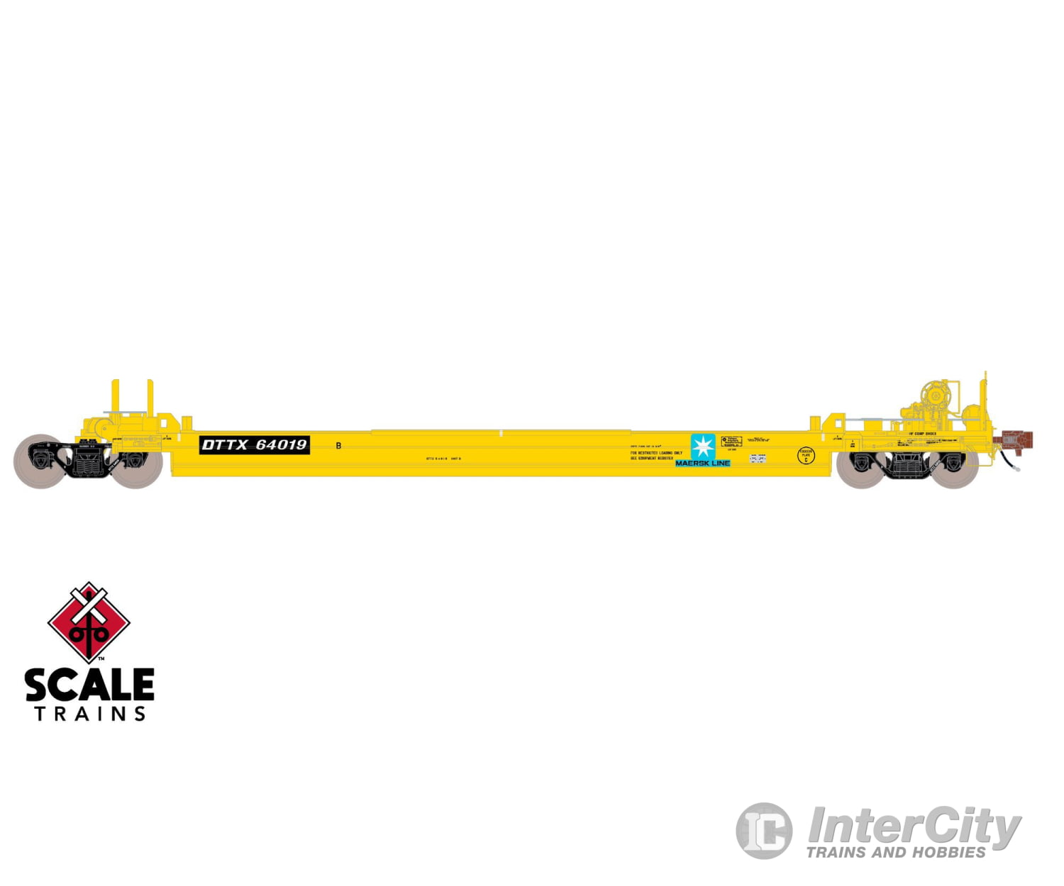 ScaleTrains SXT40079 Rivet Counter HypoTypical HO Scale Pullman-Standard Trinity Backpacker Well Car Set with